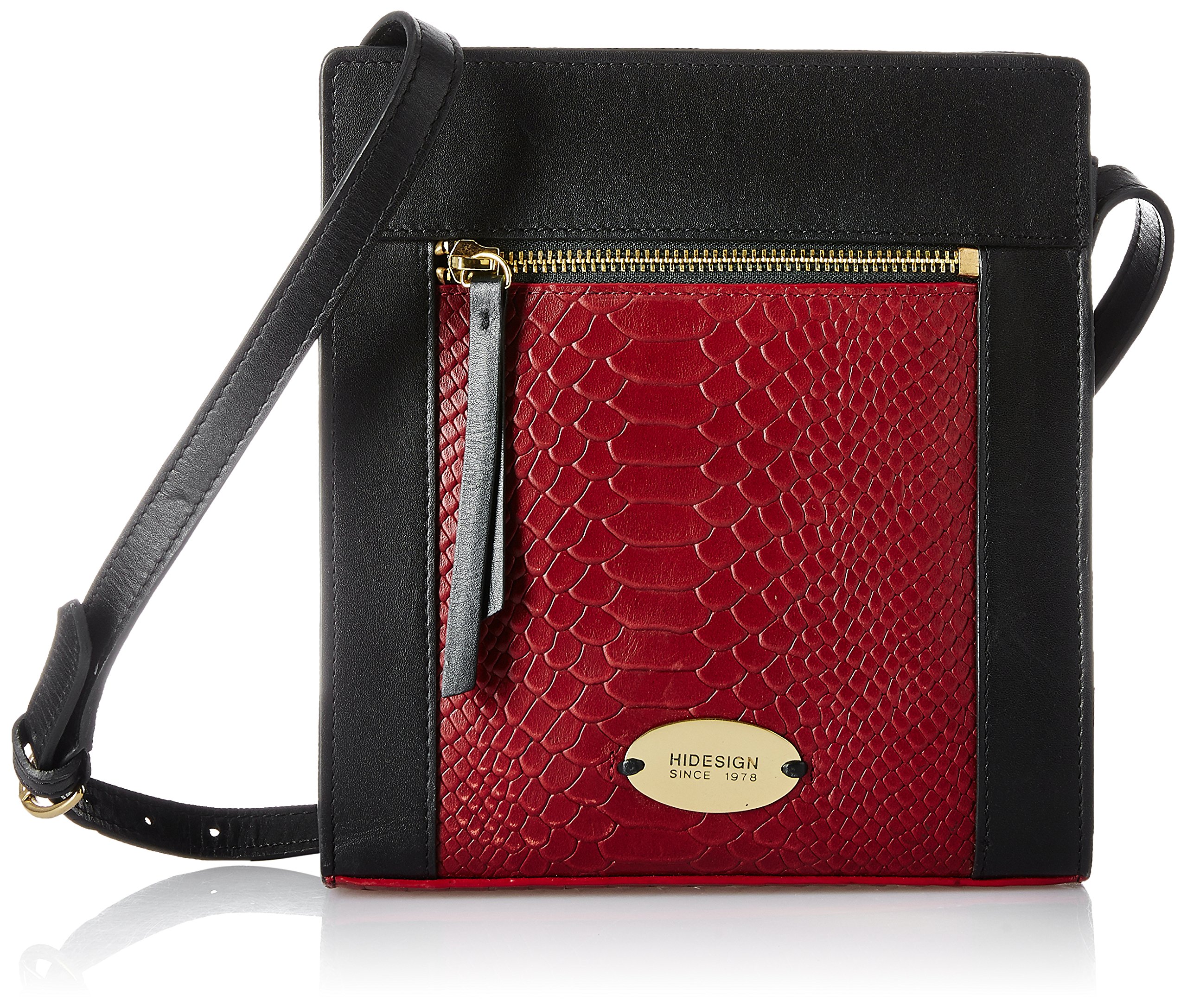 Hidesign womens LIBRA III SB Medium Red Black Sling Bag (B0773RM24Y) Amazon Price History, Amazon Price Tracker