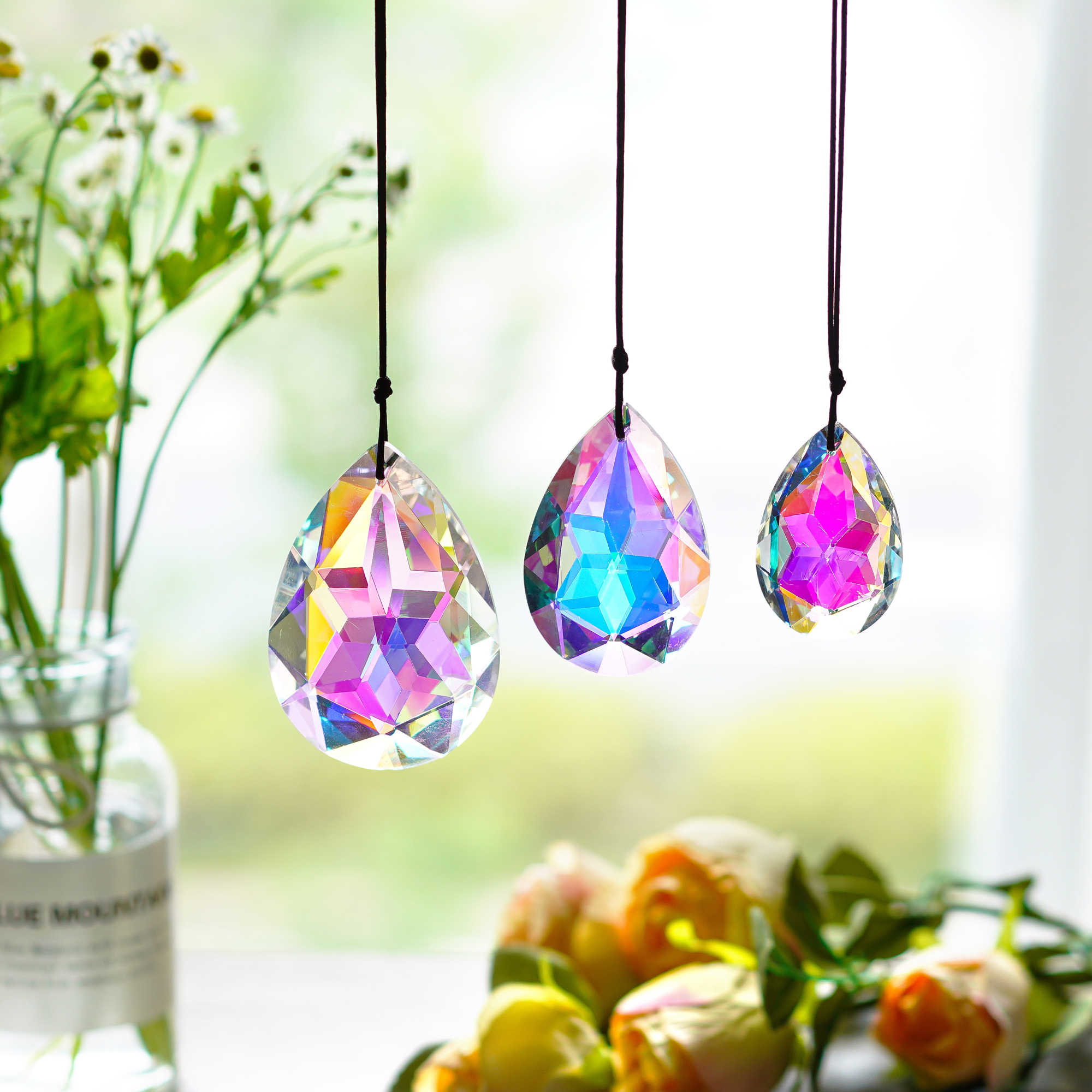 10 Styles Cristal Prismes Sun Catcher Rainbow Maker