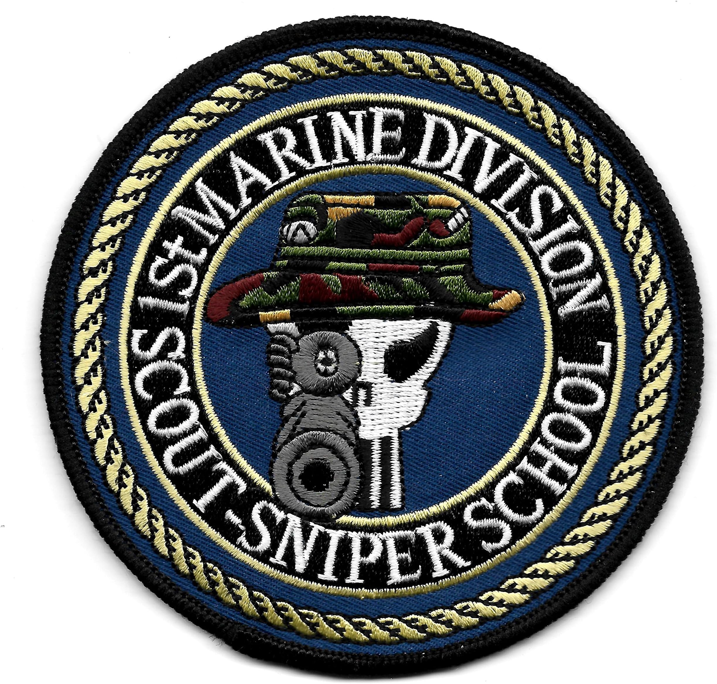 1st Marine Division Scout-Sniper School Morale Military Biker Patch
