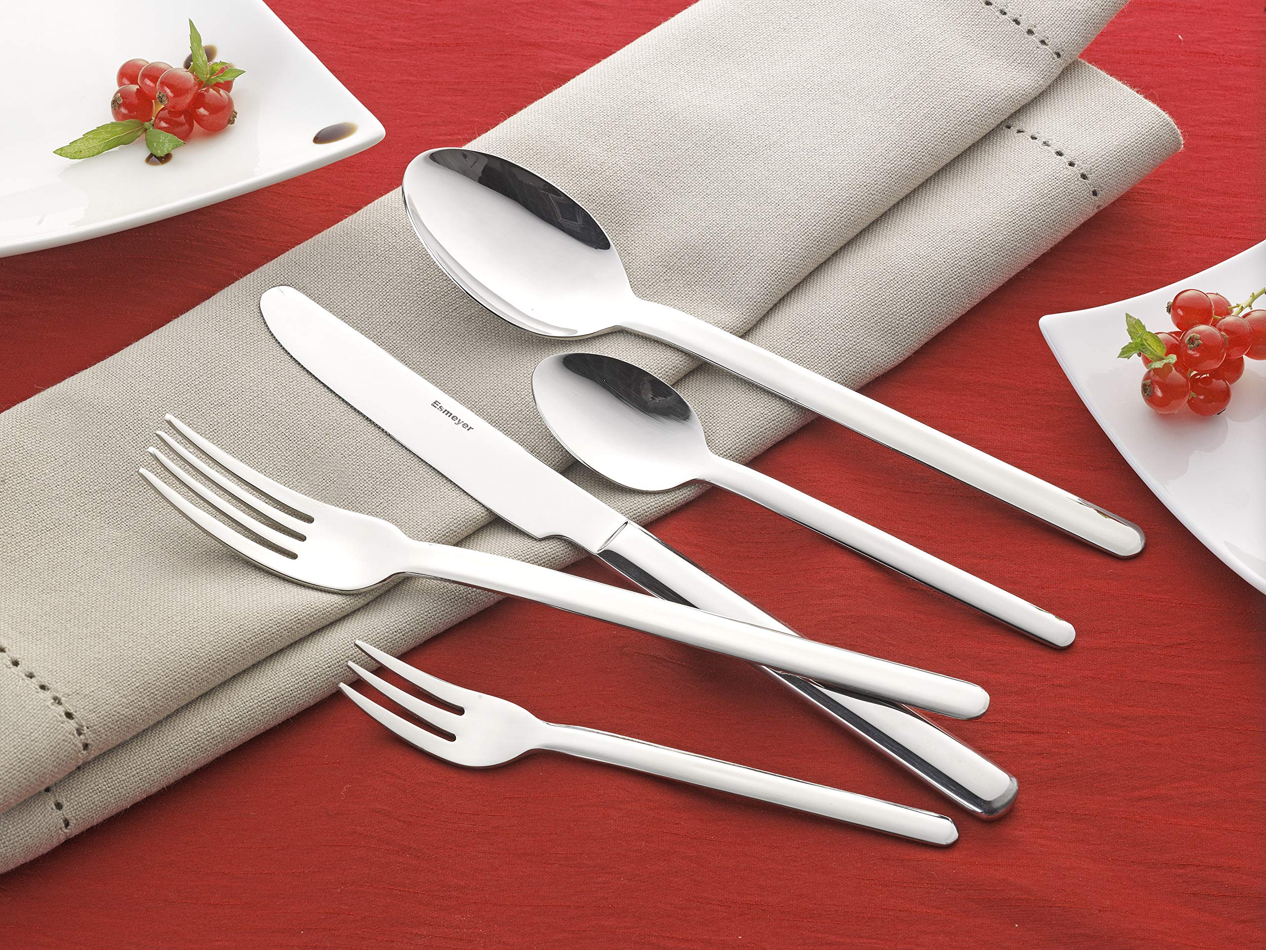 Esmeyer 250-030 Besteck-Set Bettina Hochglanz-poliert 30-teilig, Edelstahl, 22 x 7 x 6 cm, Silver