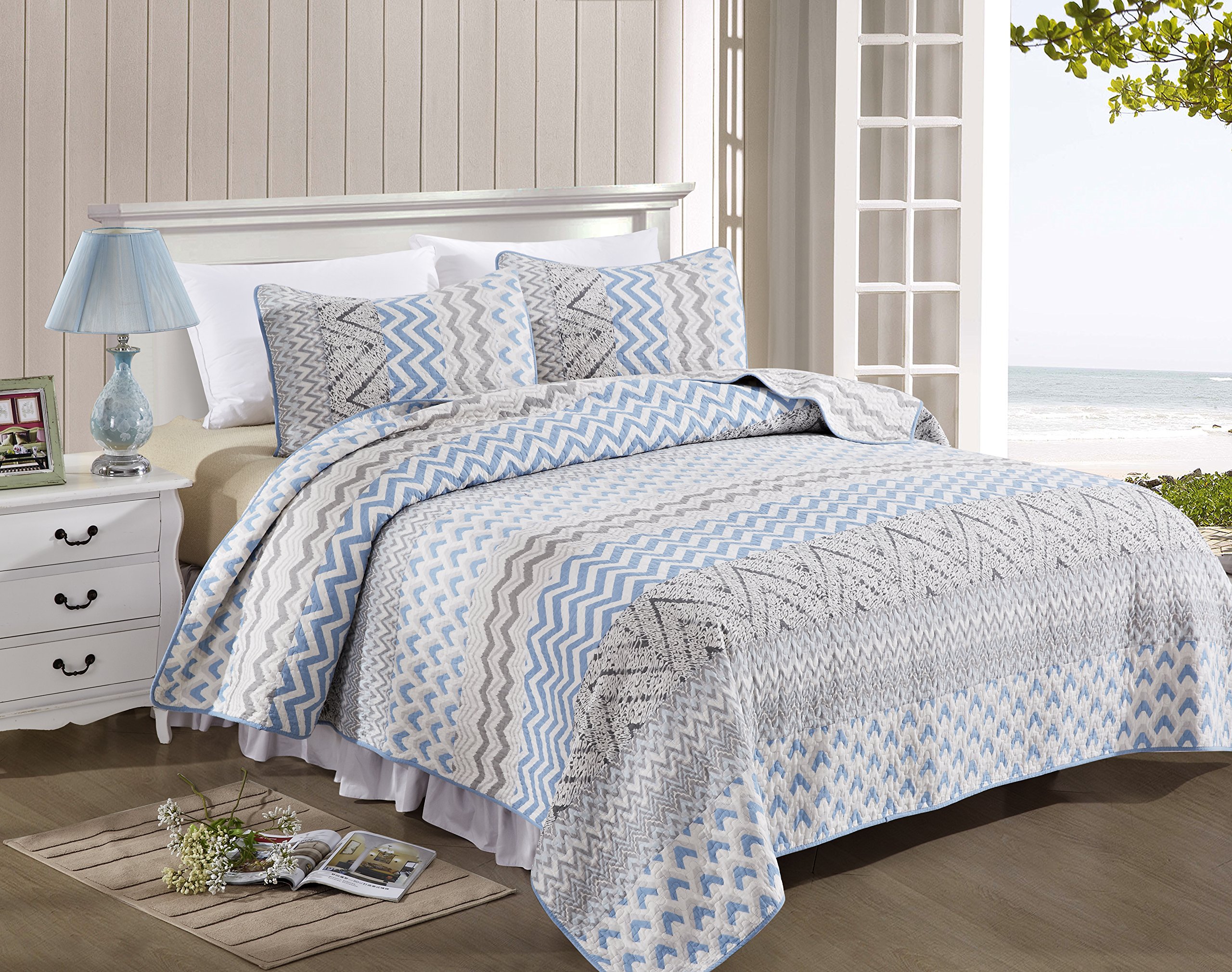 Hedaya HomeFashions Laurent Quilt Set, Twin