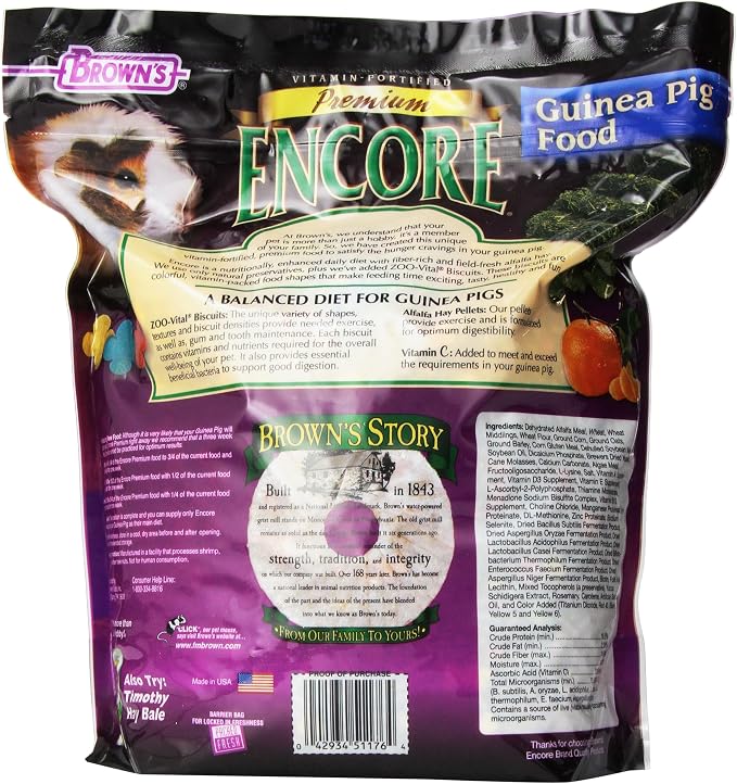 F.M. Brown's Encore Guinea Pig Food, 5-Pound miniatura 2