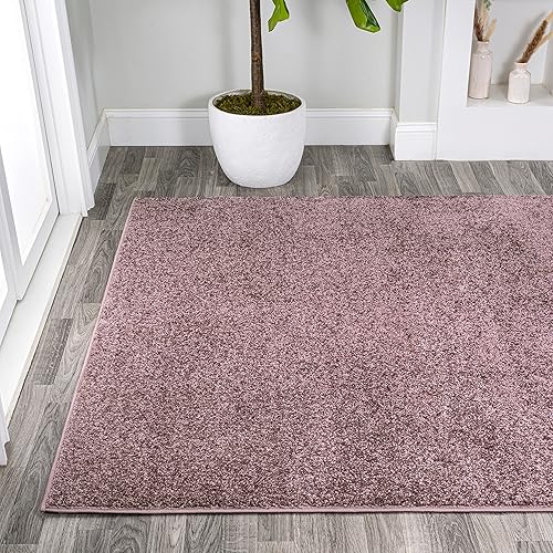 Miniatura 4 de Eyely UES100R-3 - Alfombra de interior de pelo bajo supersuave Haze casual, contemporánea, sólida tradicional, dormitorio, cocina, sala de estar,