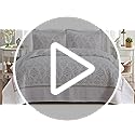 MarCielo 3-Piece 100% Cotton Oversized Bedspread Lightweight Quilt Coverlet Embroidery Farmhouse Bedding Set(TL Floral White,Oversized Queen (100"x106"))