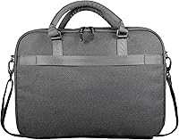 Vista 2 de Kenneth Cole Reaction ProTec - Bolso de negocios para laptop y tablet de 16 pulgadas, de cuero vegano con textura de guijarro, delgado, Negro