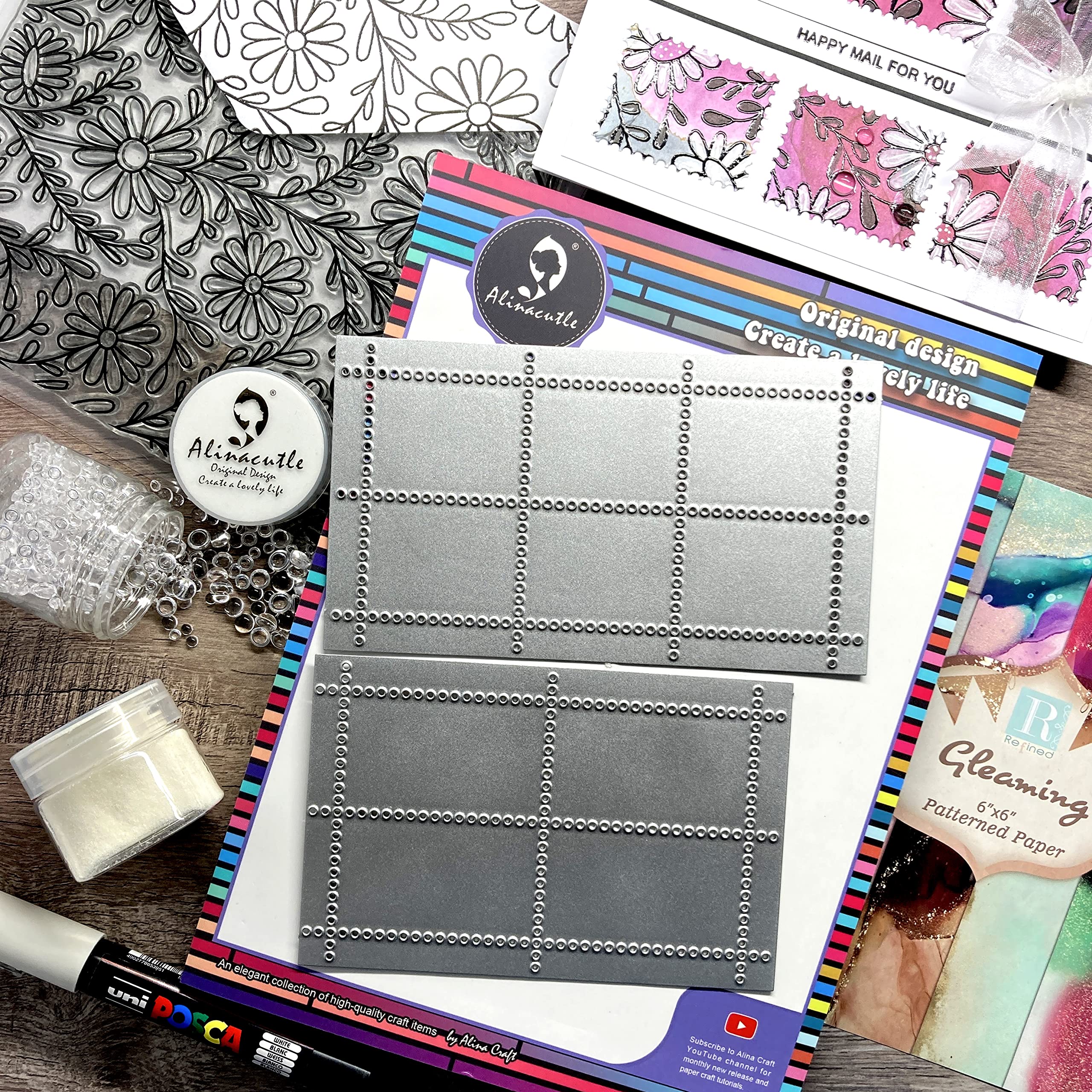 Snapklik.com : Alinacutle Metal Cutting Die Cut Square Card Scallop ...