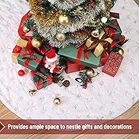 Vista 59 de Mr. Pen Christmas Tree Skirt - 48 inches, Faux Fur, White