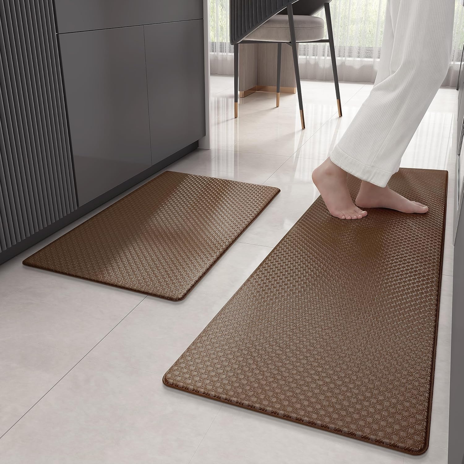 Color G Kitchen Rugs Sets of 2 Anti Fatigue Mats for