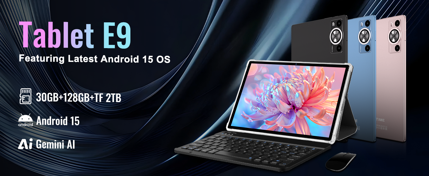 Android 15 タブレットGemini AI搭載 10インチ 2026 Tablet 10 Inch Android 15 with Gemini AI, 30GB RAM+128GB ROM