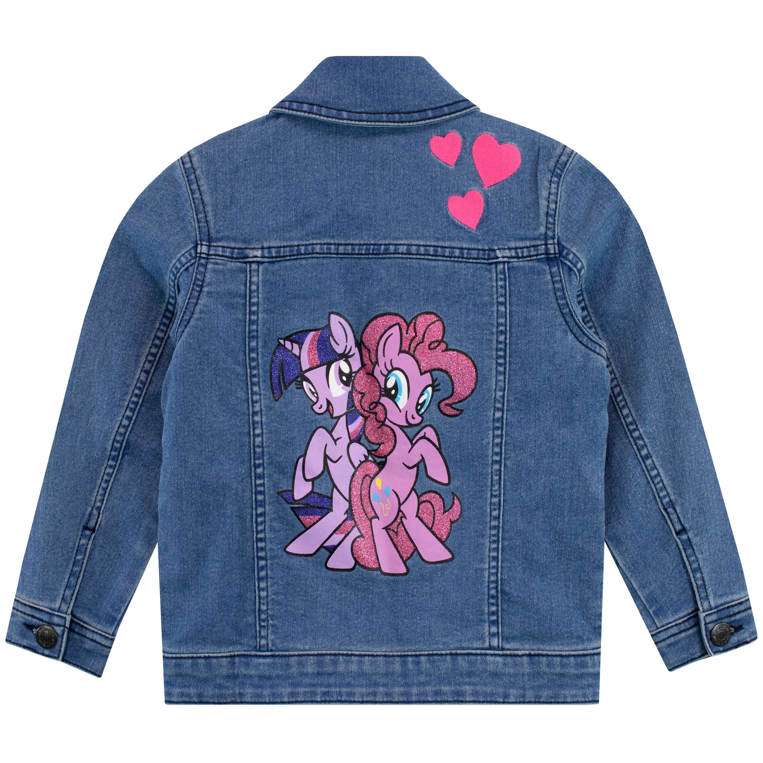 My Little Pony Chaqueta vaquera para Niñas Twilight Sparkle y Pinkie Pie Ropa de Exterior para Infantiles