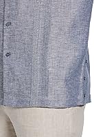 Vista 3 de Cubavera Colección Guayabera - Camisa de manga larga de lino CD para hombre