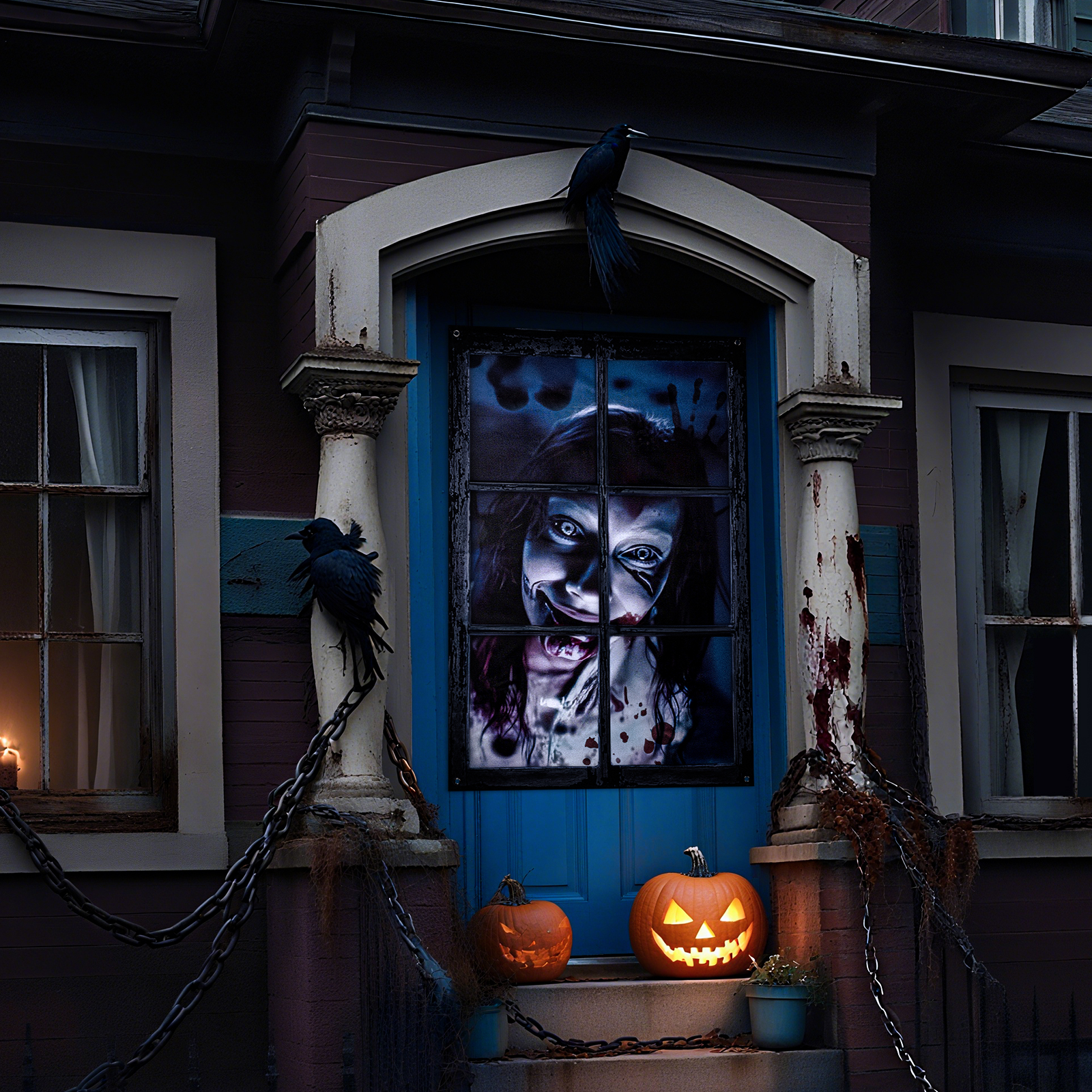 Couverture De Fenêtre D'halloween, 80 X 120 Cm, 2 Pièces Halloween