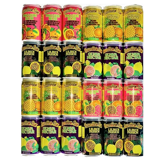 Hawaiian Sun Drinks 24 Pack Sampler (Pass-O-Guava,Pineapple-Orange, Lilikoi-Passion Fruit, Guava) 6 Pack of Each