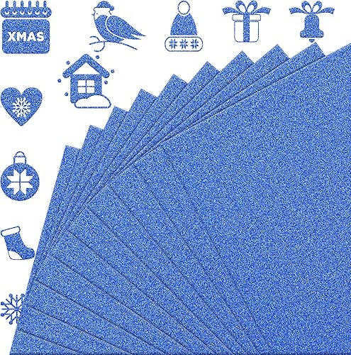 FEILIBAY 20 hojas de papel de cartulina con purpurina, papel con purpurina para manualidades, decoración de fiesta de cumpleaños y boda, caja de