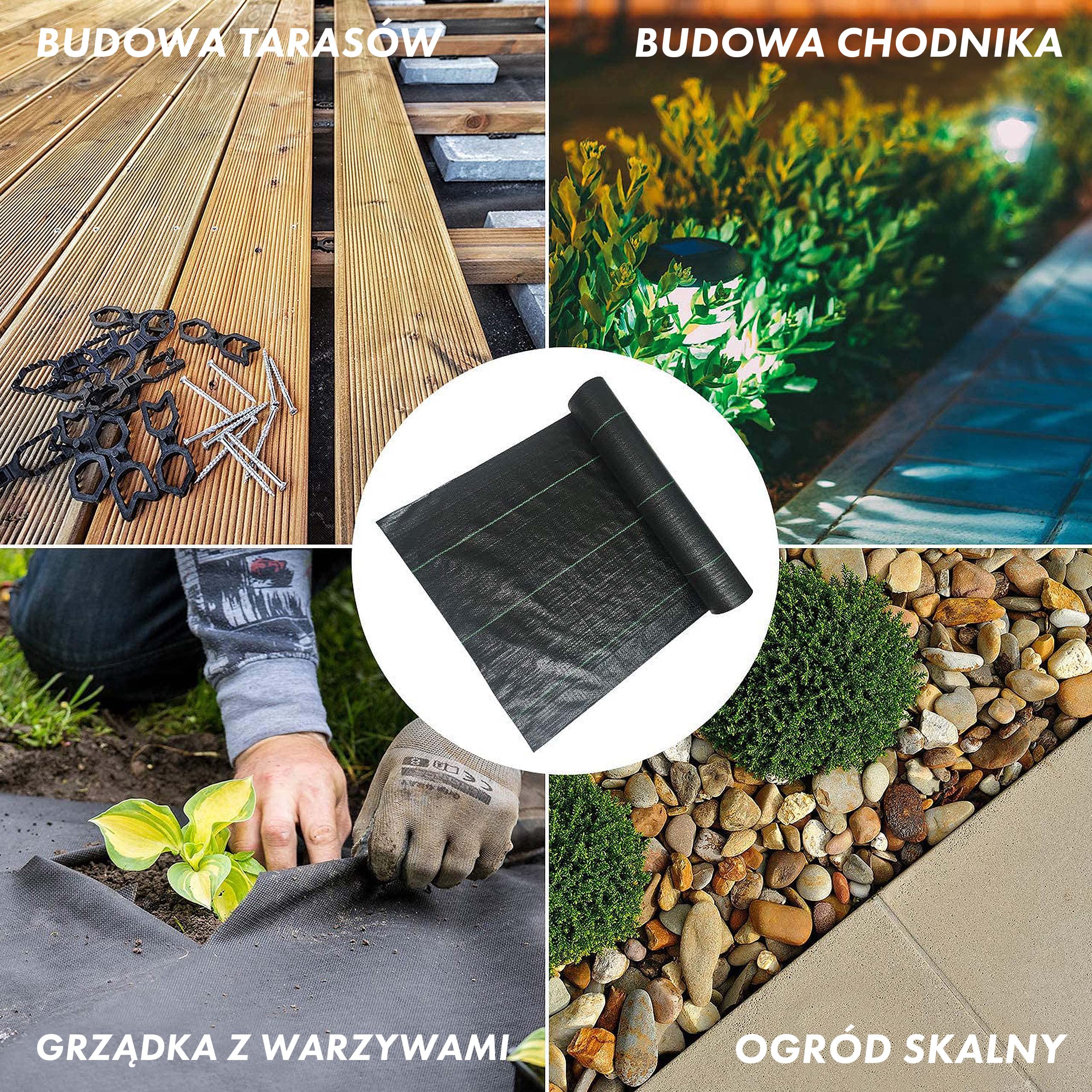 150 m² Garlivo 80 g/m² włóknina na chwasty przepuszczająca wodę w różnych rozmiarach, odporna na rozdarcia włóknina ogrodowa z bardzo wysoką ochroną UV - folia na chwasty łatwa do układania - 50 m x 3 rolki