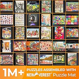 The Original Newverest Jigsaw Puzzle Mat Roll Up, Rose Gold, 46 x 26 Portable Keeper Up to 1500 pieces with Non-Slip Rubber Bottom & Smooth Top + 3 Puzzle Sorting Trays & Travel-Friendly Storage Bag