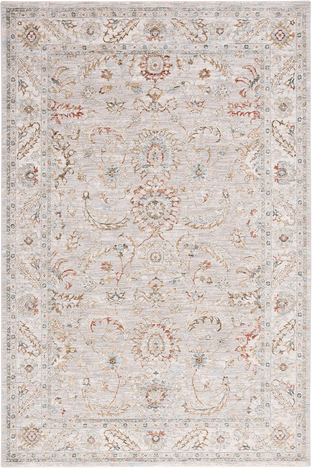 SAFAVIEH Area Rug 8x10 - Hamilton Collection - Large - Grey & Gold, Traditional Oriental Design, Non-Shedding & Easy Cleaning, Ideal for Living Room, Bedroom, Office, Dining Space (HLT108F)