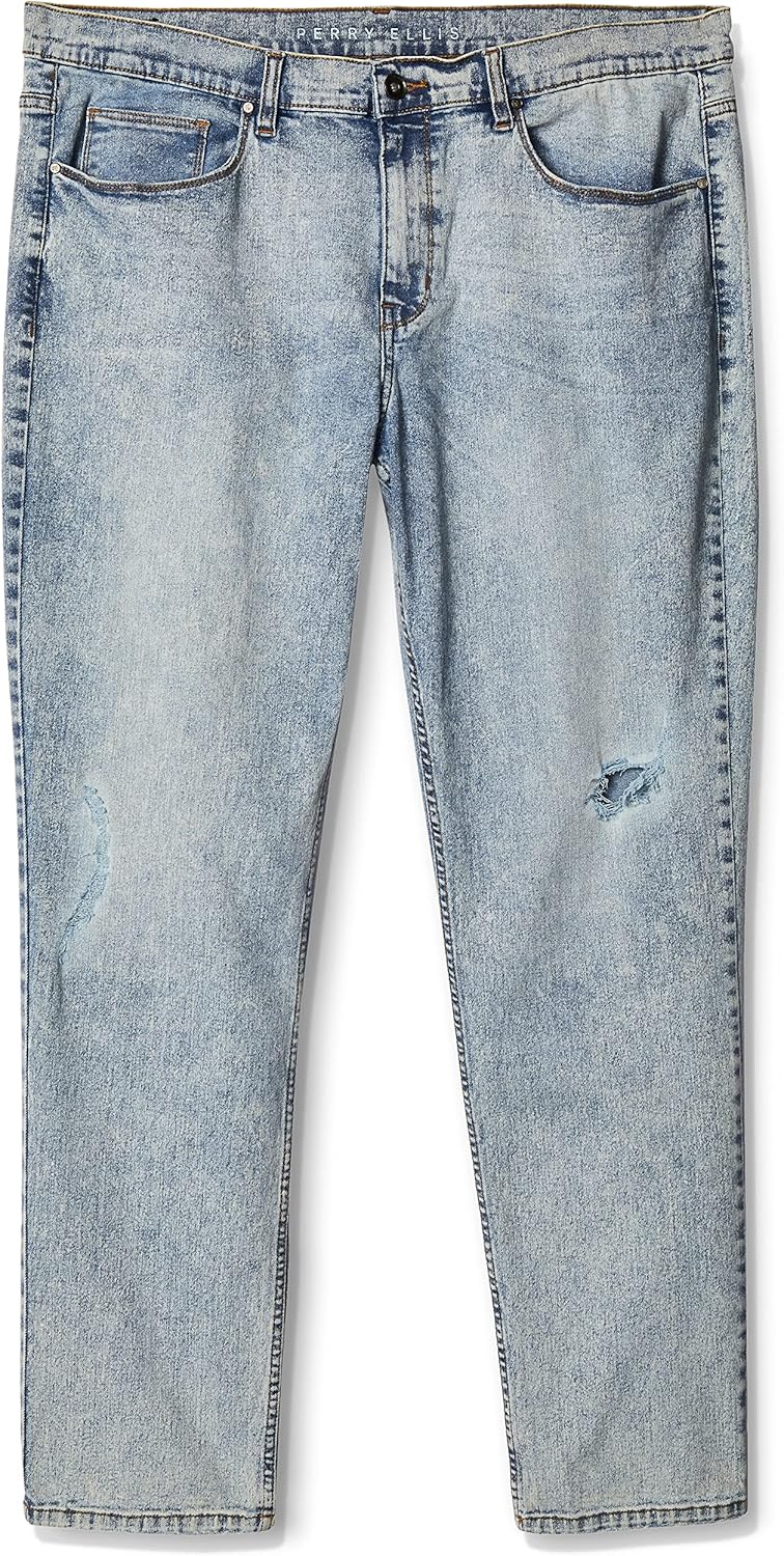 Perry Ellis Men's Slim Fit Light Wash Stretch Jamaica Ubuy