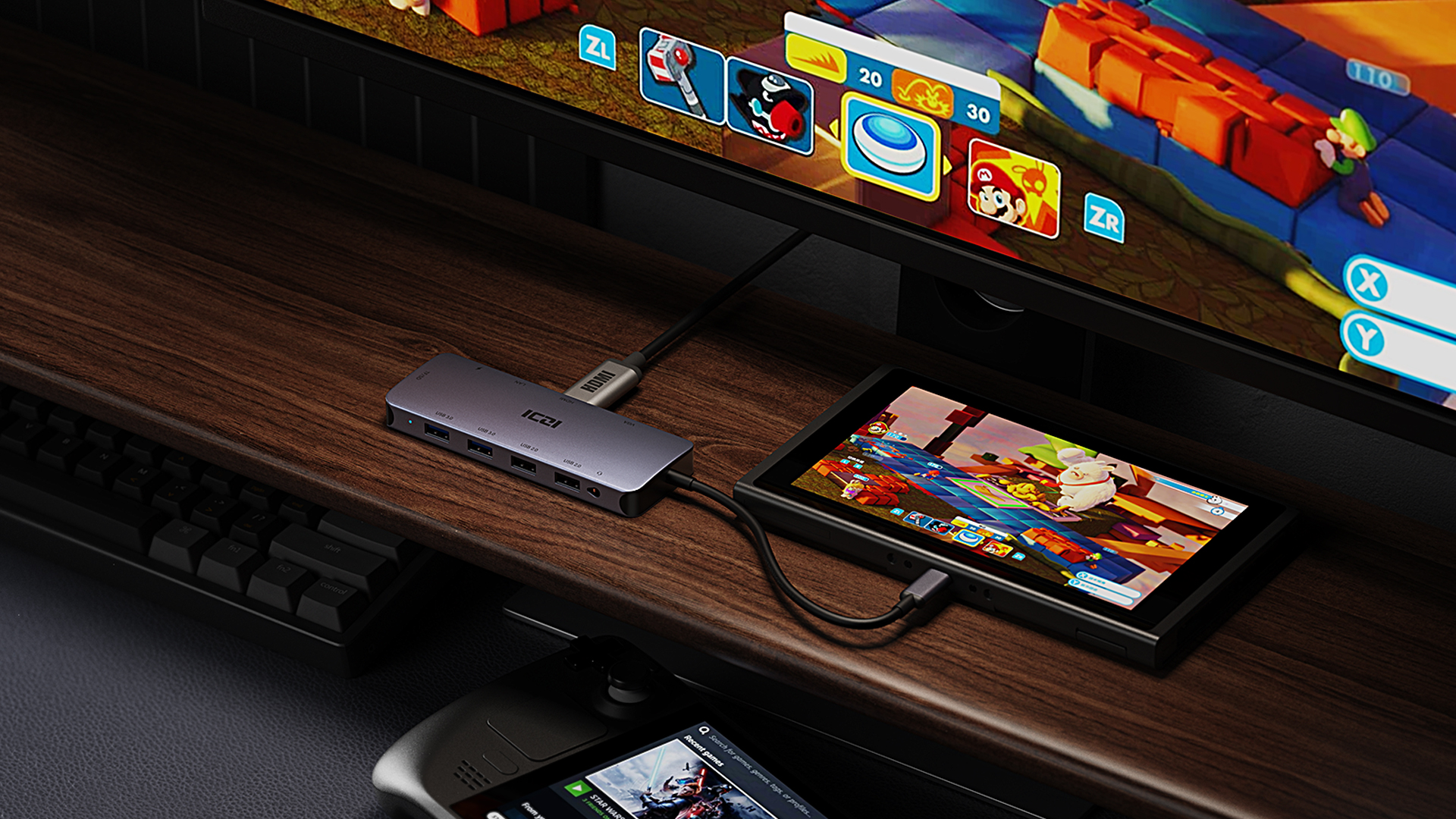 Amazon.co.jp: ICZI USB C ハブ 11-in-1, Type C ハブ HDMI 変換