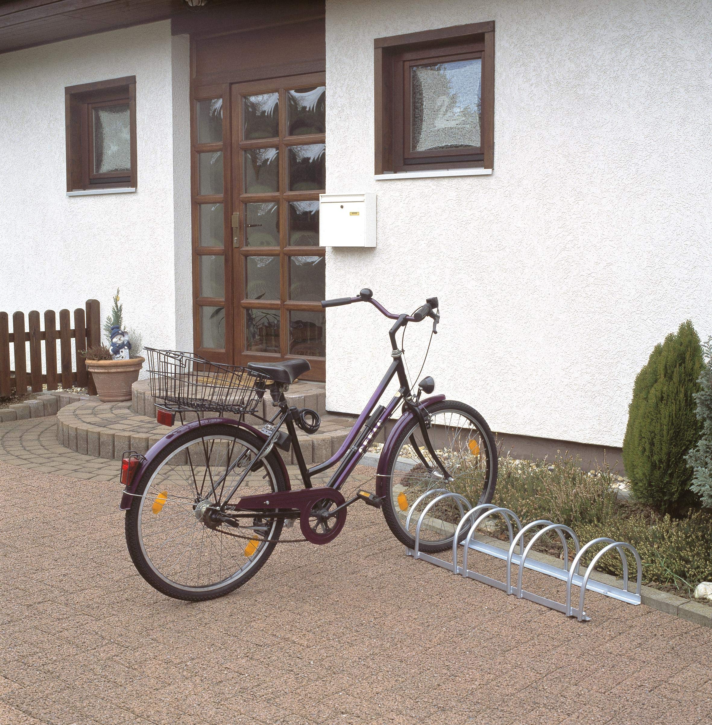 Alberts 698287 Mehrfach-Fahrradständer | 3 Einstellplätze, freistehend
