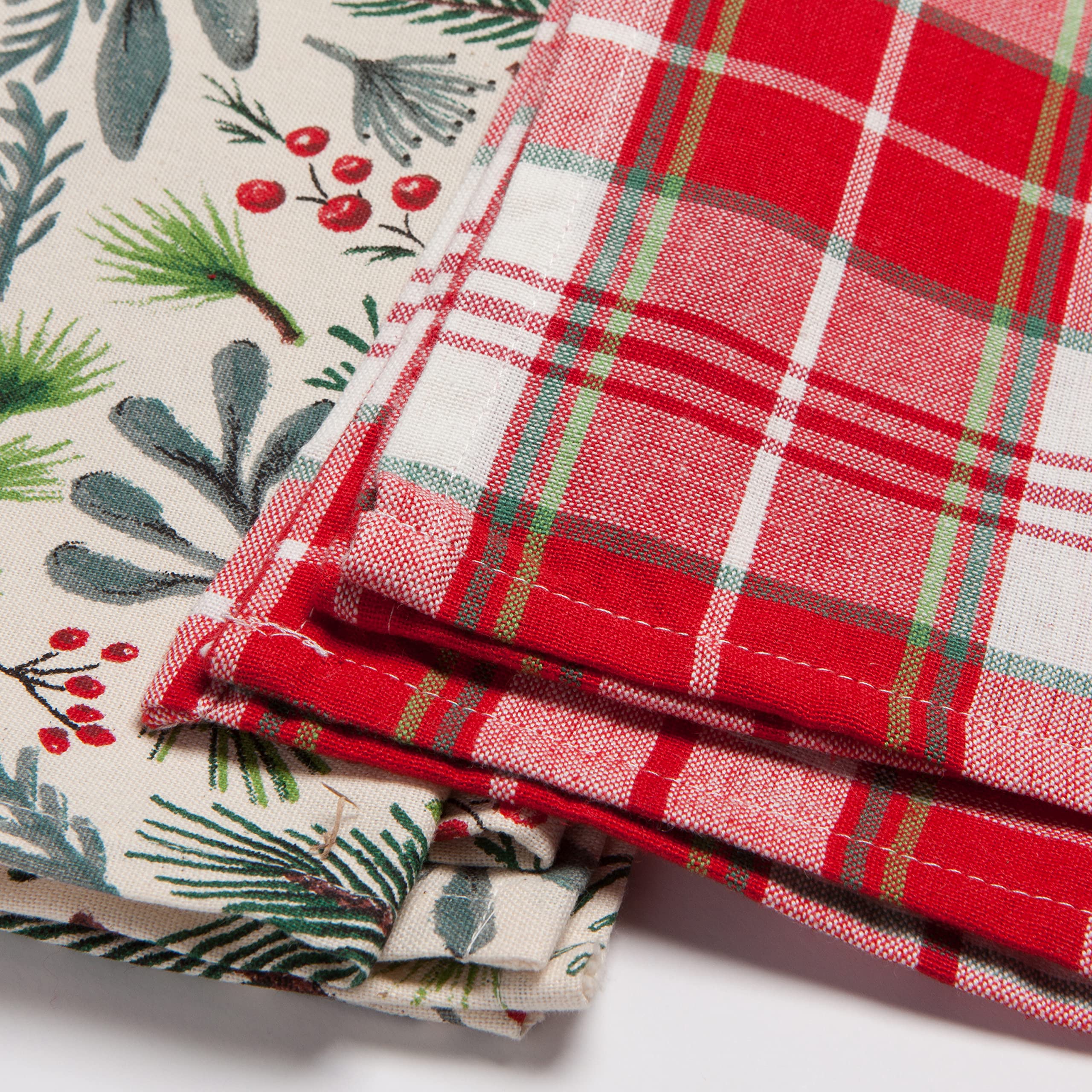 Now Designs Cotton Kitchen Towels Set Of 2 - Bough & Berry Pattern