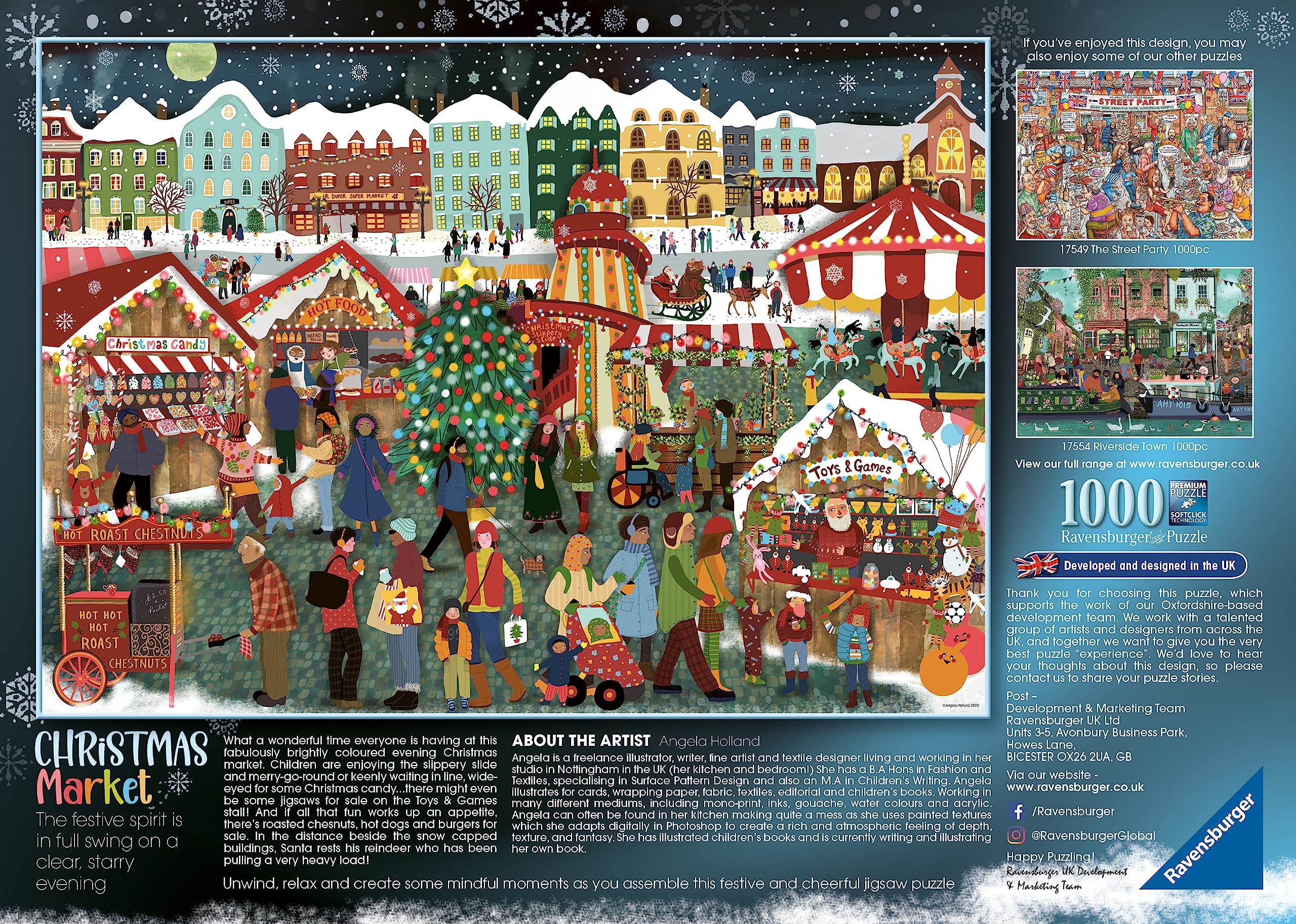 Larsen Weihnachtsmarkt Puzzle – 140 Teile – Stabiles Rahmenpuzzle Aus Recyceltem Karton – Made In Norway – Für Kinder Ab 6 Jahren & Erwachsene – Weihnachtstradition Für Die Ganze Familie