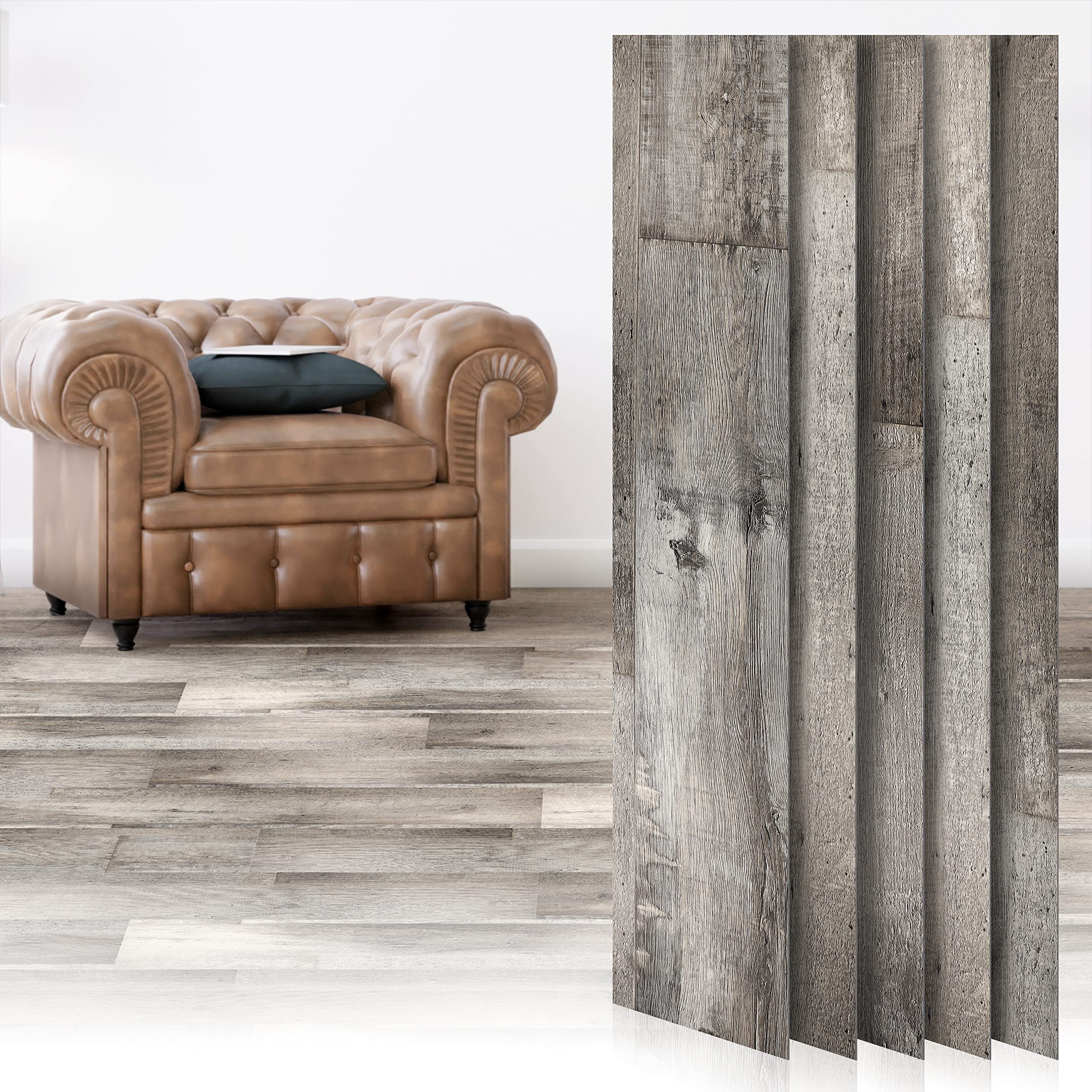 Gorilla Grips Floor Planks, Peel and Stick Floor Tile Wood Plank Visual, Easy DIY Installation, Waterproof Luxury Vinyl Planks Flooring, Extreme Durability, Color=Lakewood Manor (1 Box=36 Square Feet)