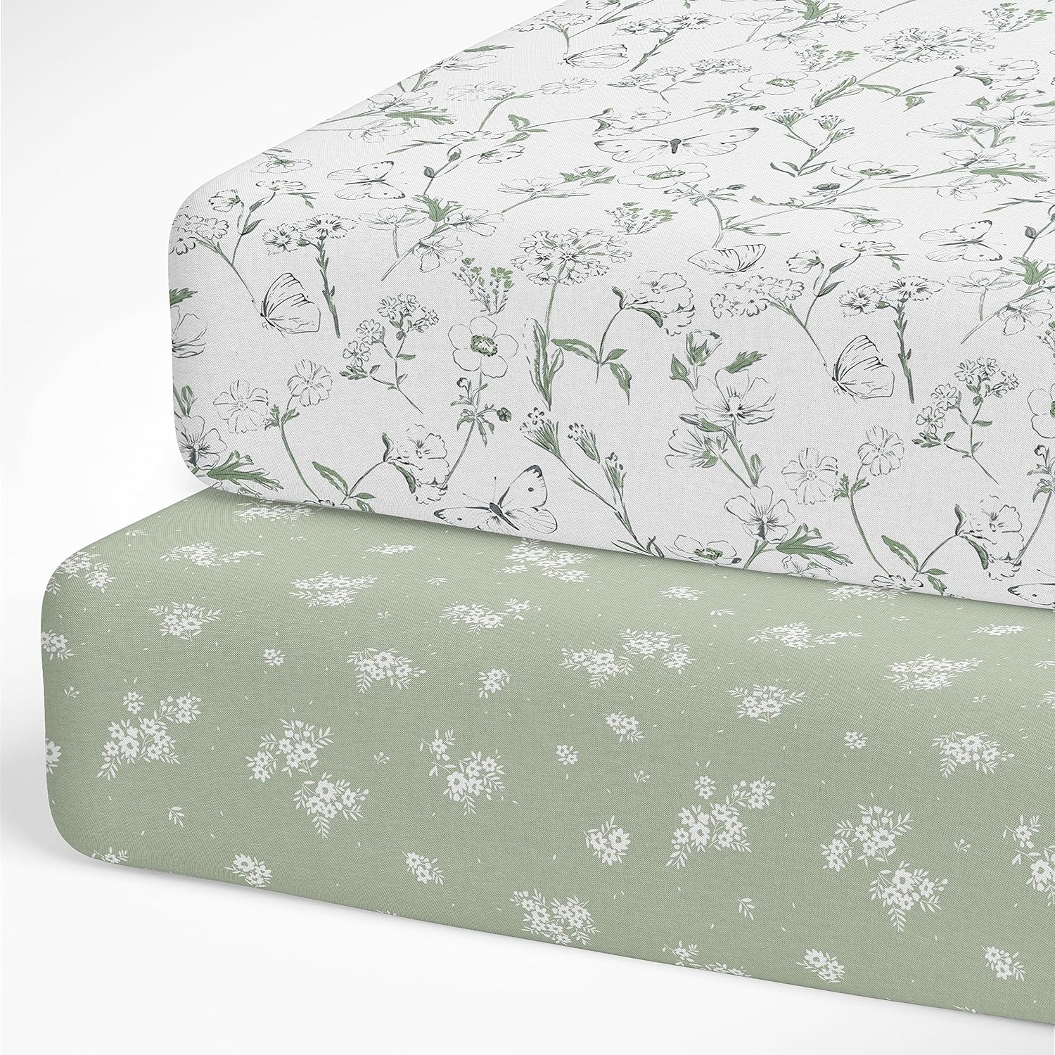 Sorrel + Fern 2Pack Fitted Crib Sheets for Standard Crib