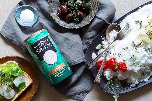 Miniatura 3 de Tuscanini Sal marina fina italiana premium, tubo de 16 onzas, sal marina mediterenia de Sicilia, Italia