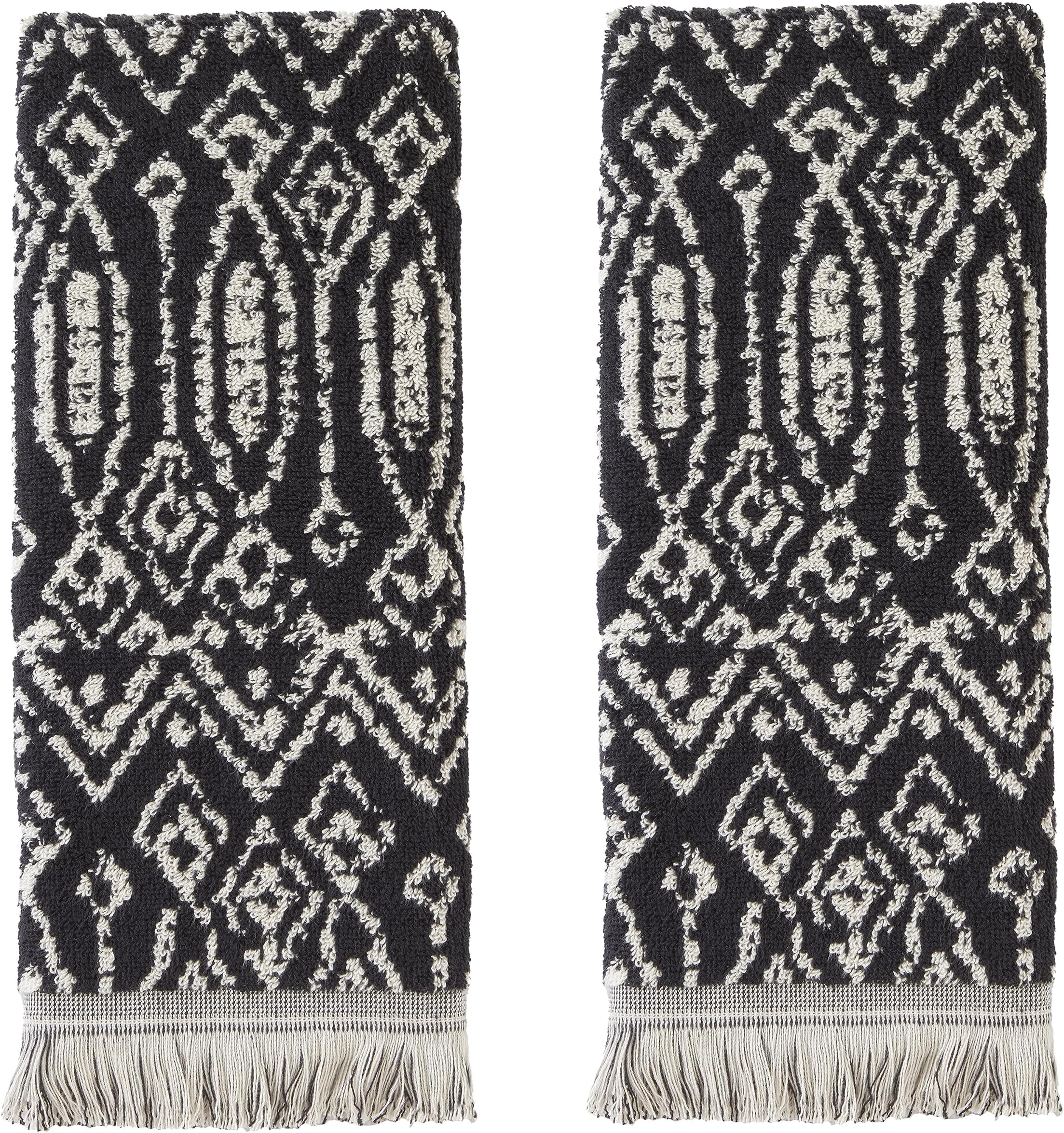 Liosei Beige and Black Modern Abstract Kitchen Towels, Boho