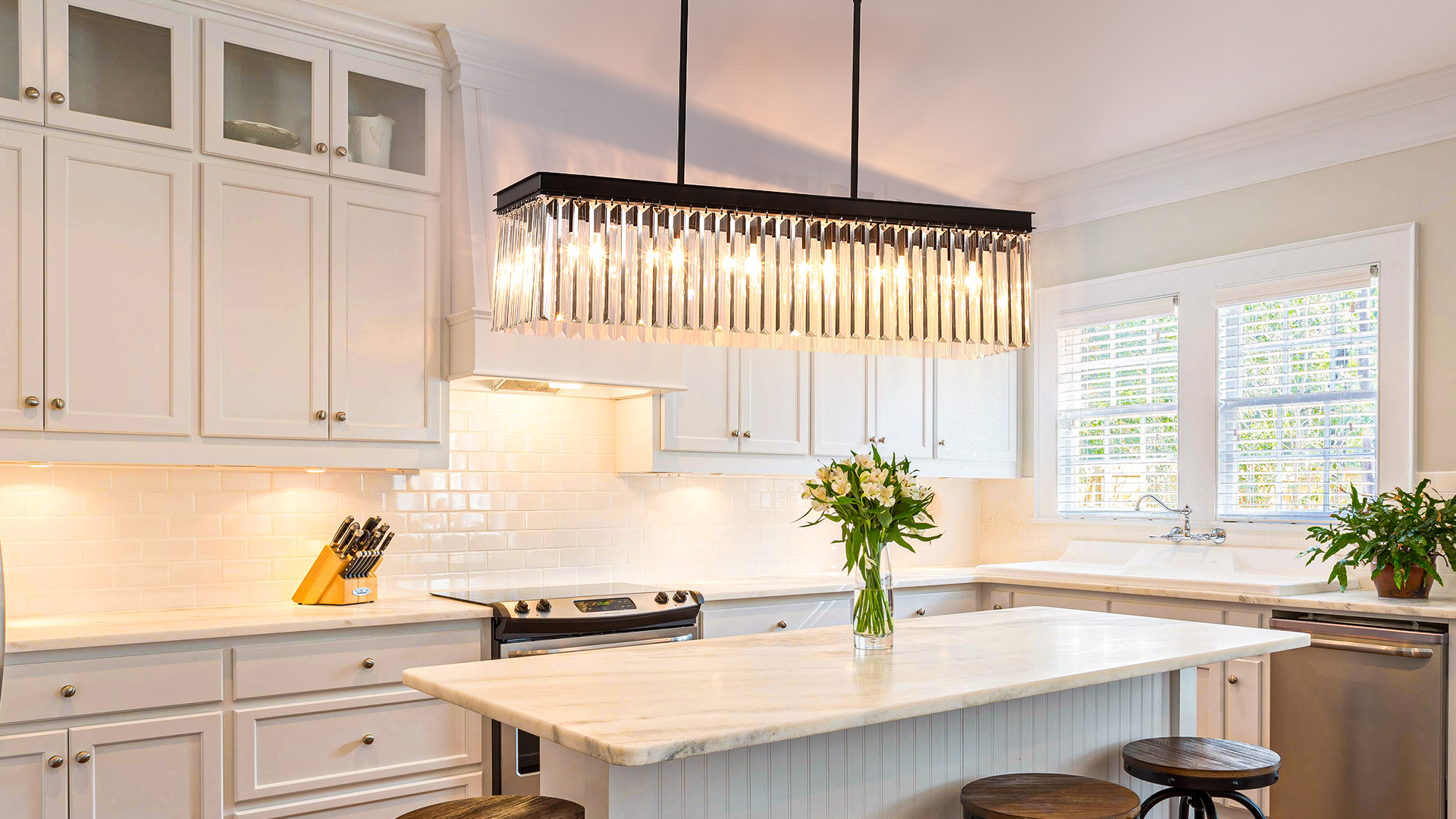 パンデイロ コンテンポラネア CONTEMPORÁNEA PDMM095LCT pasentel Rectangle Crystal Chandelier, 6-Light Modern Large