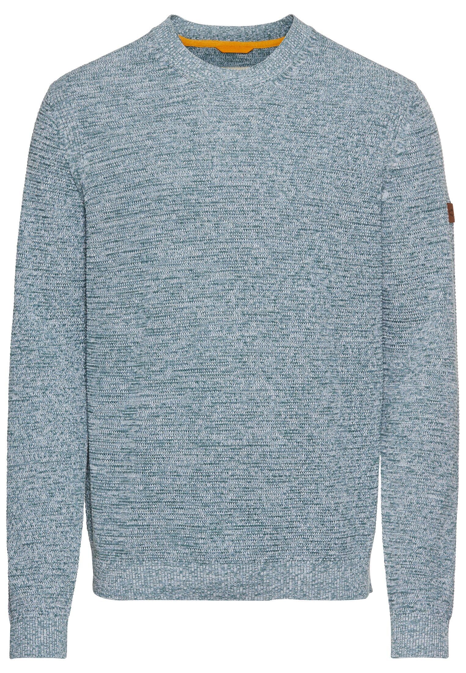 camel active Herren Rundhals Pullover aus Baumwolle