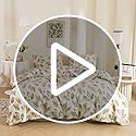 ECOCOTT Duvet Cover Queen Size Leaf Pattern Duvet Cover Set, Ultra Soft & Breathable Comforter Cover with Zipper Closure 4 Ties Bedding Set
