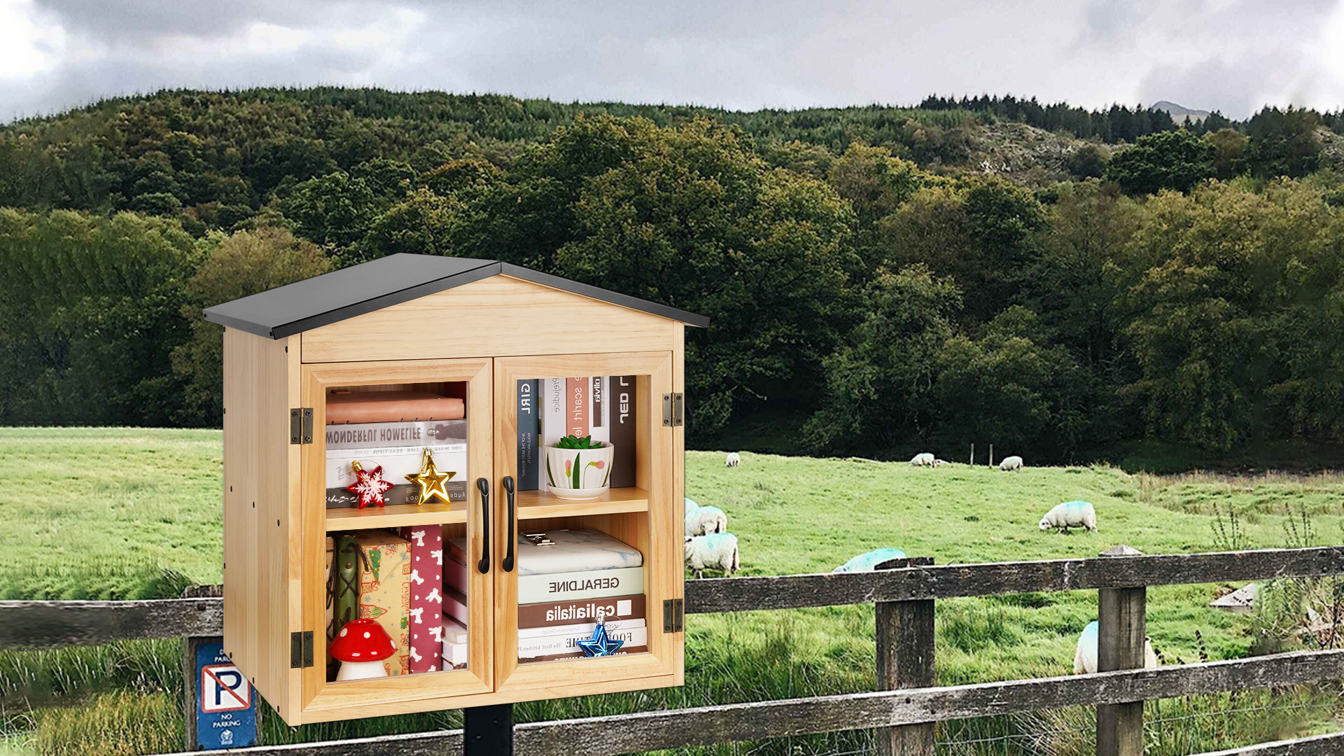 Amazon.com : Exttlliy Outdoor Library Outdoor Book Box Storage