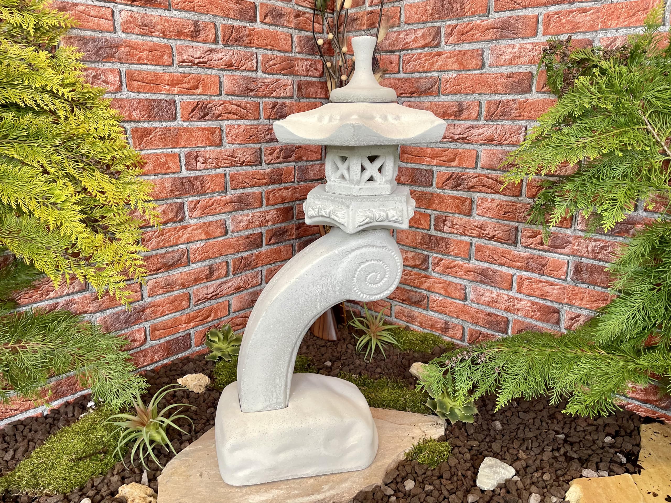 Steintempel im japanischen Stil 'Rankei A' - Handgefertigte Gartenfigur aus regionalem Steinguss - Zen - Dekoration für Garten & Terasse - wetterfest & langlebig