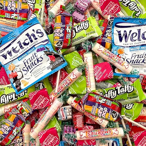 Surtido de dulces para fiestas, Welch's, Smarties Rolls, Fruit Chews and Pops, paquete variado divertido de 3 libras
