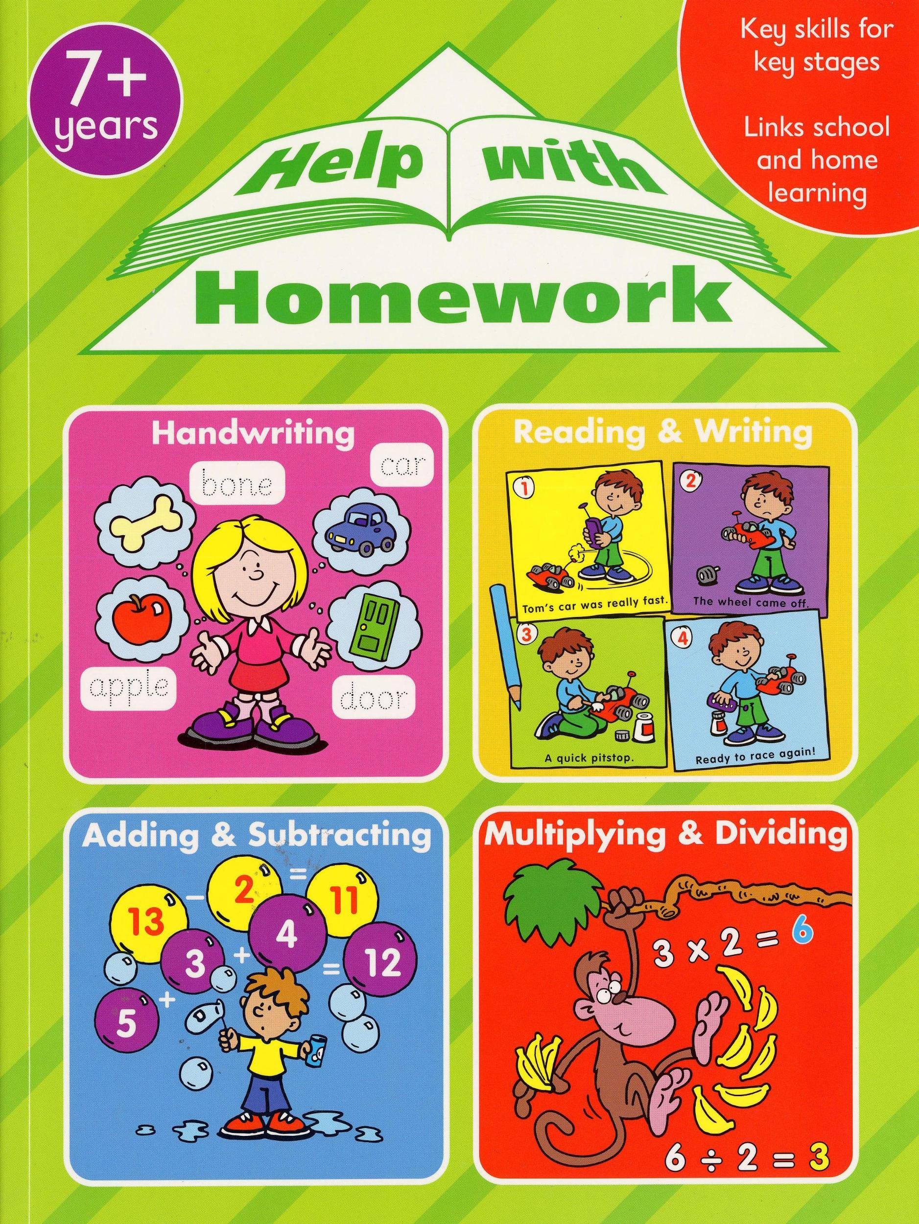 Help with Homework: Handwriting; Reading and Writing; Adding and Subtracting; Multiplying and Dividing