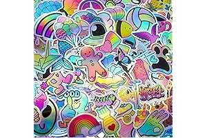 120PCS Rainbow Holographic Stickers for Kids