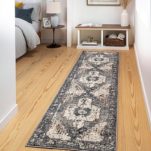 Miniatura 7 de Mark&Day - Alfombra Bowen tradicional de 9 x 12 pies, color gris y blanco, beige, para sala de estar, dormitorio o cocina (8 pies 10 pulgadas x 12