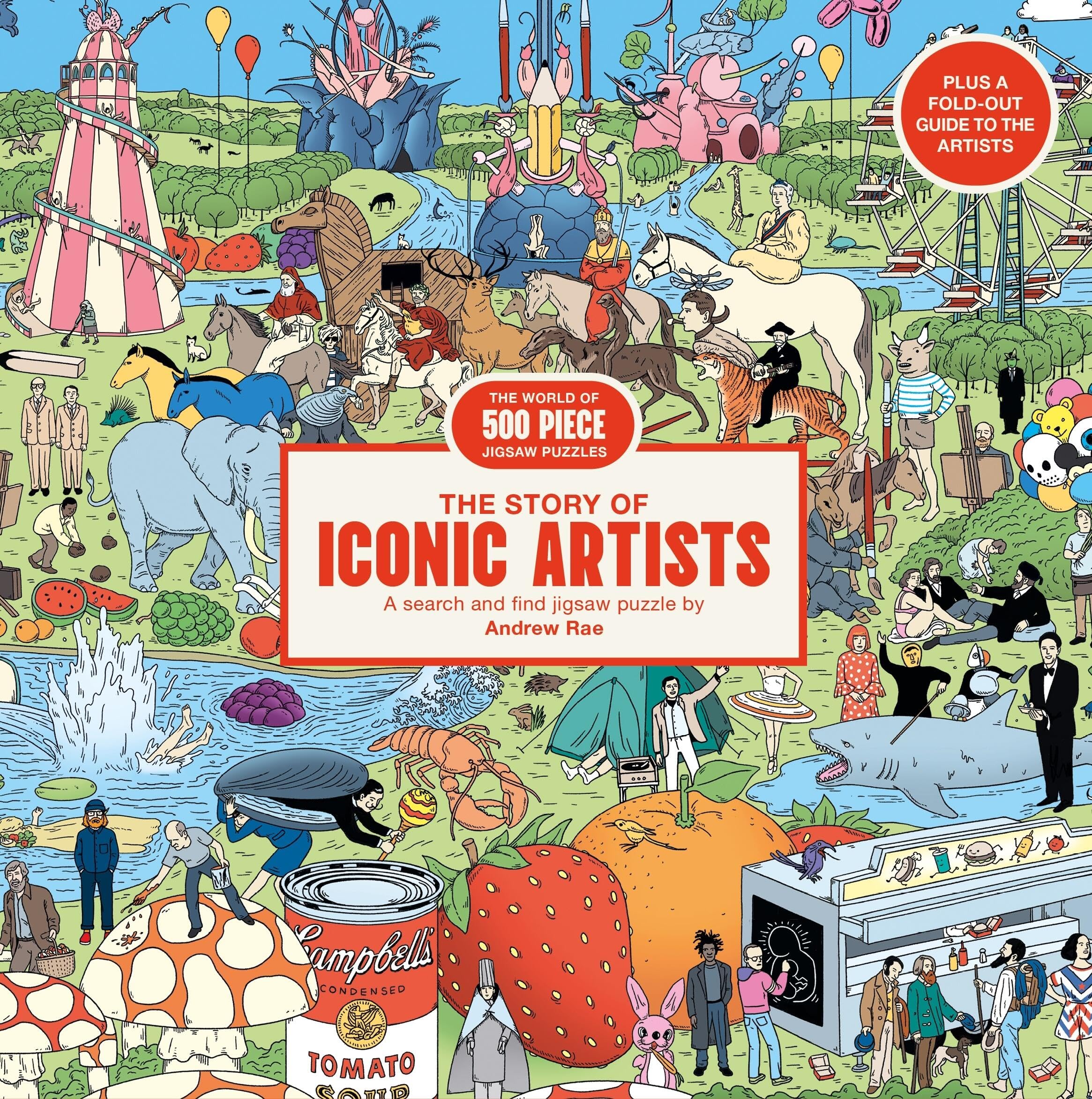 The Story of Iconic Artists 500 Piece Puzzle: An Art History Puzzle by Andrew Rae