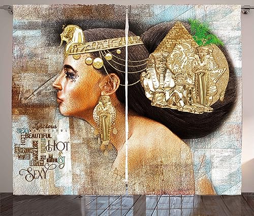 Ambesonne - Cortinas multicolores