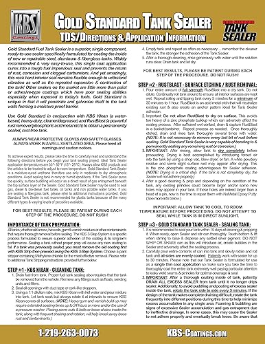 Miniatura 5 de KBS Coatings Sellador de tanque estándar dorado 5200, 8 onzas líquidas, plateado