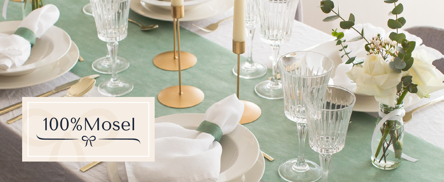 YUNSHANGHE Chemin De Table En Non-tissé - 30 Cm X 25 M - Décoration De Table Pour Baptême, Communion, Anniversaire, Mariage Et Fête - Vert Eucalyptus