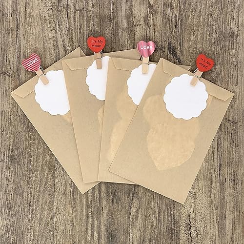 Vista 4 de Quotidian Brown Flat Medium Kraft Paper Bags 5" x 7" (13 x 17.8cm) Pack of 100 - Merchandise Crafts Birthday Christmas Journals Marrón