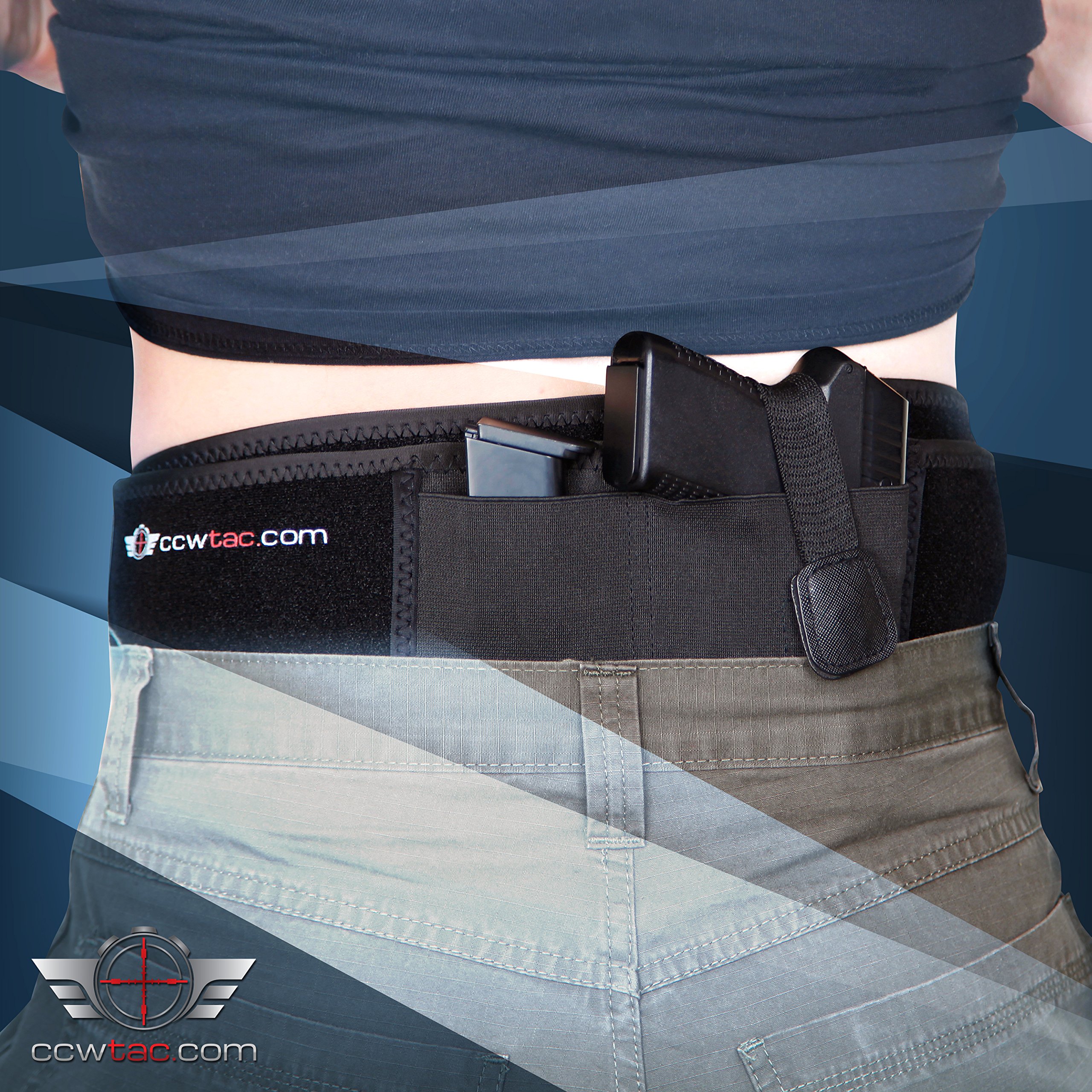 CCW Tactical IWB Belly Band Holster Concealed Carry Multiple Positions