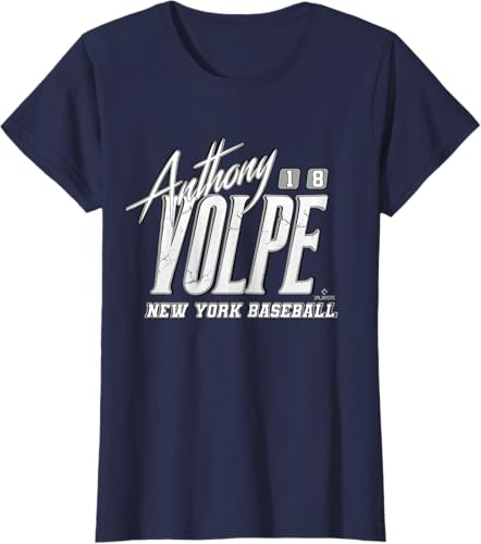 Miniatura 3 de Anthony Volpe New York Baseball Rock MLBPA - Camiseta, Azul Azul Marino,Gris Jaspeado