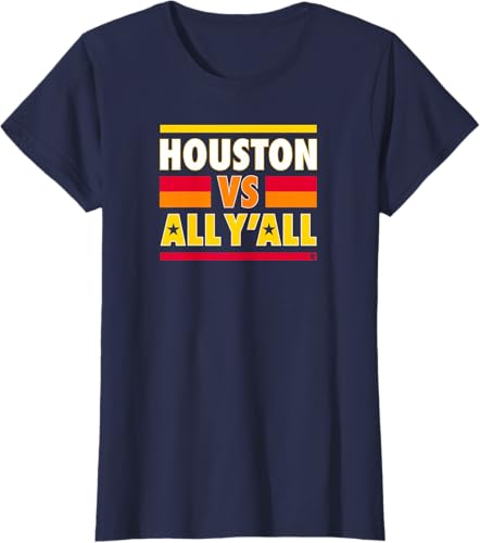 Miniatura 4 de Houston Vs. All Y'all - Houston Baseball T-Shirt Azul Marino,Azul Jaspeado