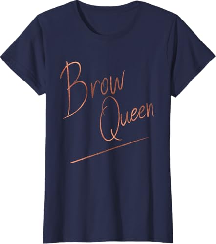 Miniatura 31 de Brow Queen Ombre - Camiseta de escritura a mano, regalo para artista de maquillaje, Negro, S Negro,Azul Marino,Blanco,Plateado,Marrón,Limón,Jaspeado