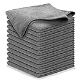 USANOOKS Microfiber Cleaning Cloth Grey - 12 Pcs (12.5