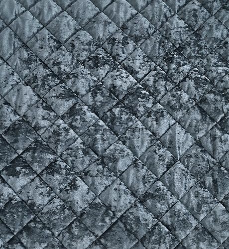 Miniatura 4 de Chezmoi Collection Lux Storm - Juego de edredón de terciopelo azul tormenta, 3 piezas geométricas para todas las estaciones, edredón ligero, manta